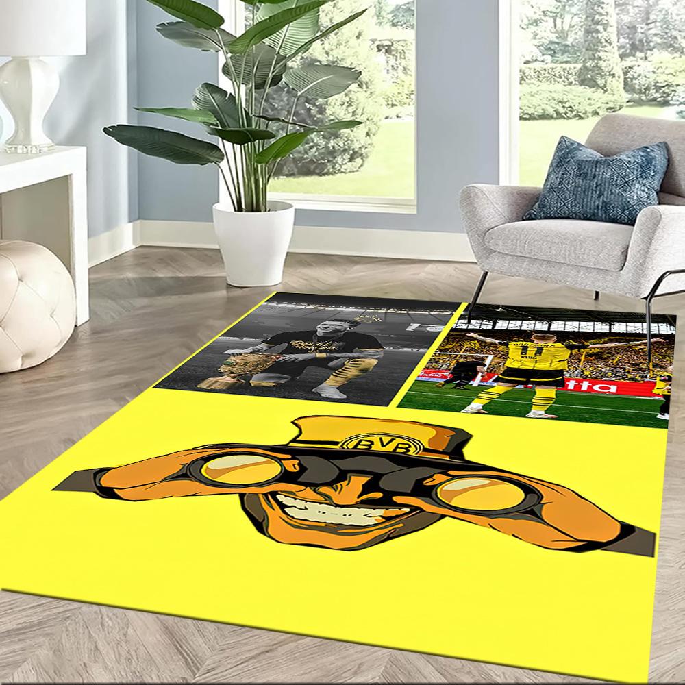 Borussia Dortmund Fußbodenmatte Design Für Esszimmer Außen Arbeitszimmer Küche Rutschfester Teppich Büro Heimdekoration Hochzeitsfeier Geschenk