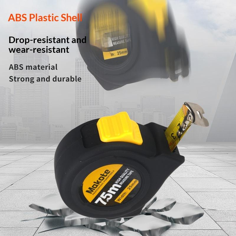 Precise Clear Steel Tape Measure Retractable 3M/5M/7.5M/10M Thickened Rubberized Woodworking Wear-Resistant Tool Tape Ruler