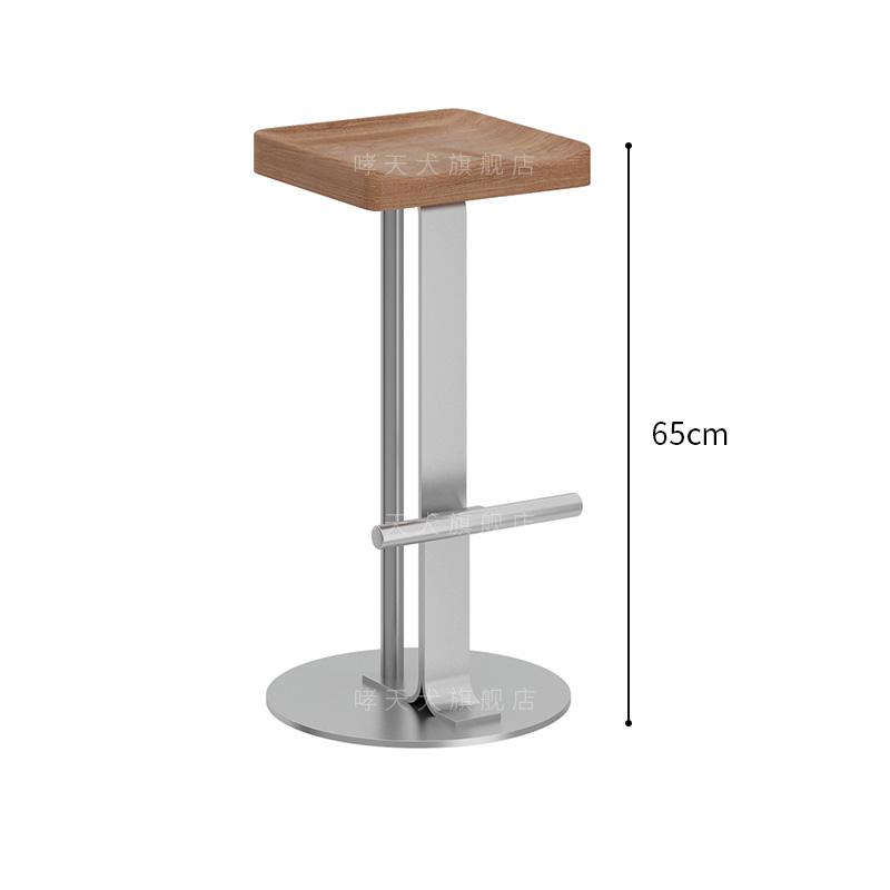 Bar chair Home high stool Bar chair Wrought iron front desk checkout page stool Designer solid wood chair