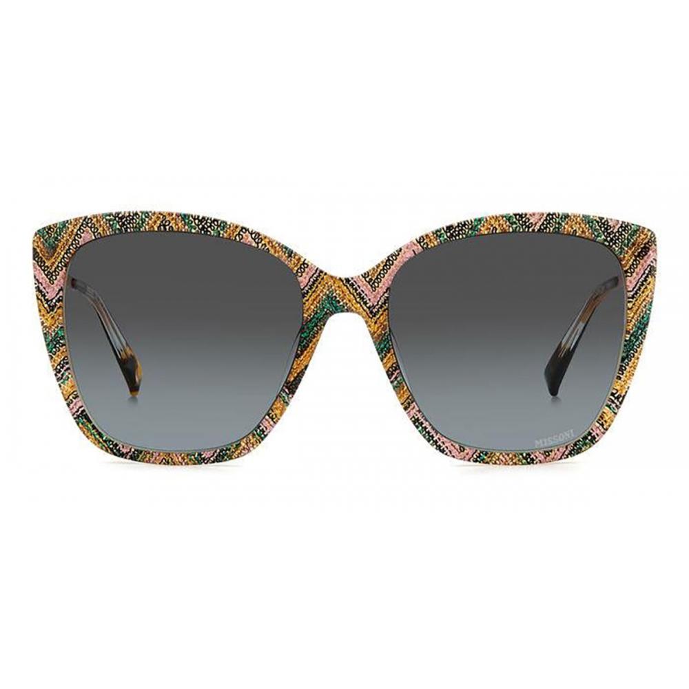 

MiSSoni Women SunGlaSSeS ASian Fit 038 Ib MiS 0123 G S Pattern Pink Green/57-18-145