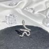 1pc Snake-shaped Ring Female Ring Full of Ins Tide Ring Opening Index Finger Ring
