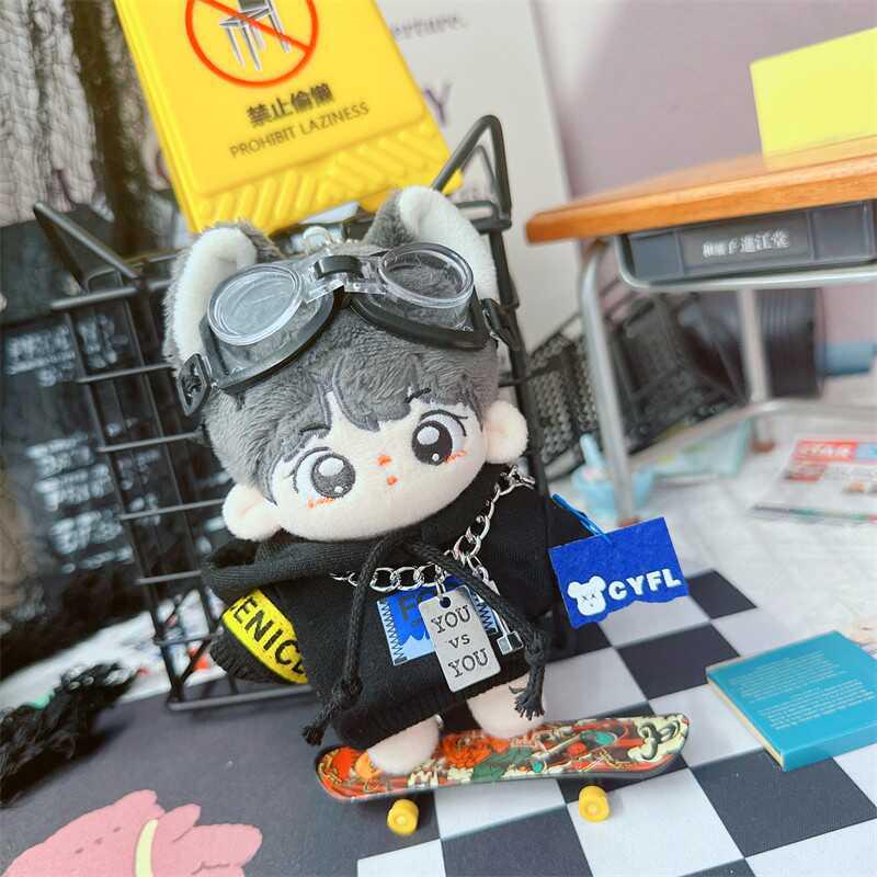 Lässiges Jungenpuppen-Outfit: Baumwollpullover & Brille für 10cm-20cm Puppen