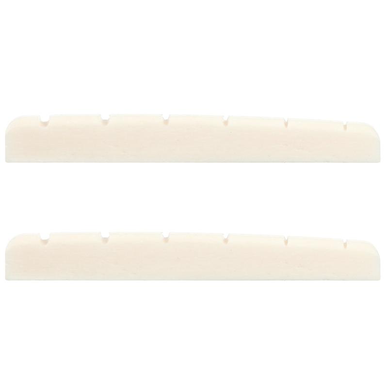 2pcs Convenient Electric Guitar Slotted Bone Nut with String Slots Perfect for Effortless String Changes 42x4.5x3.5mm
