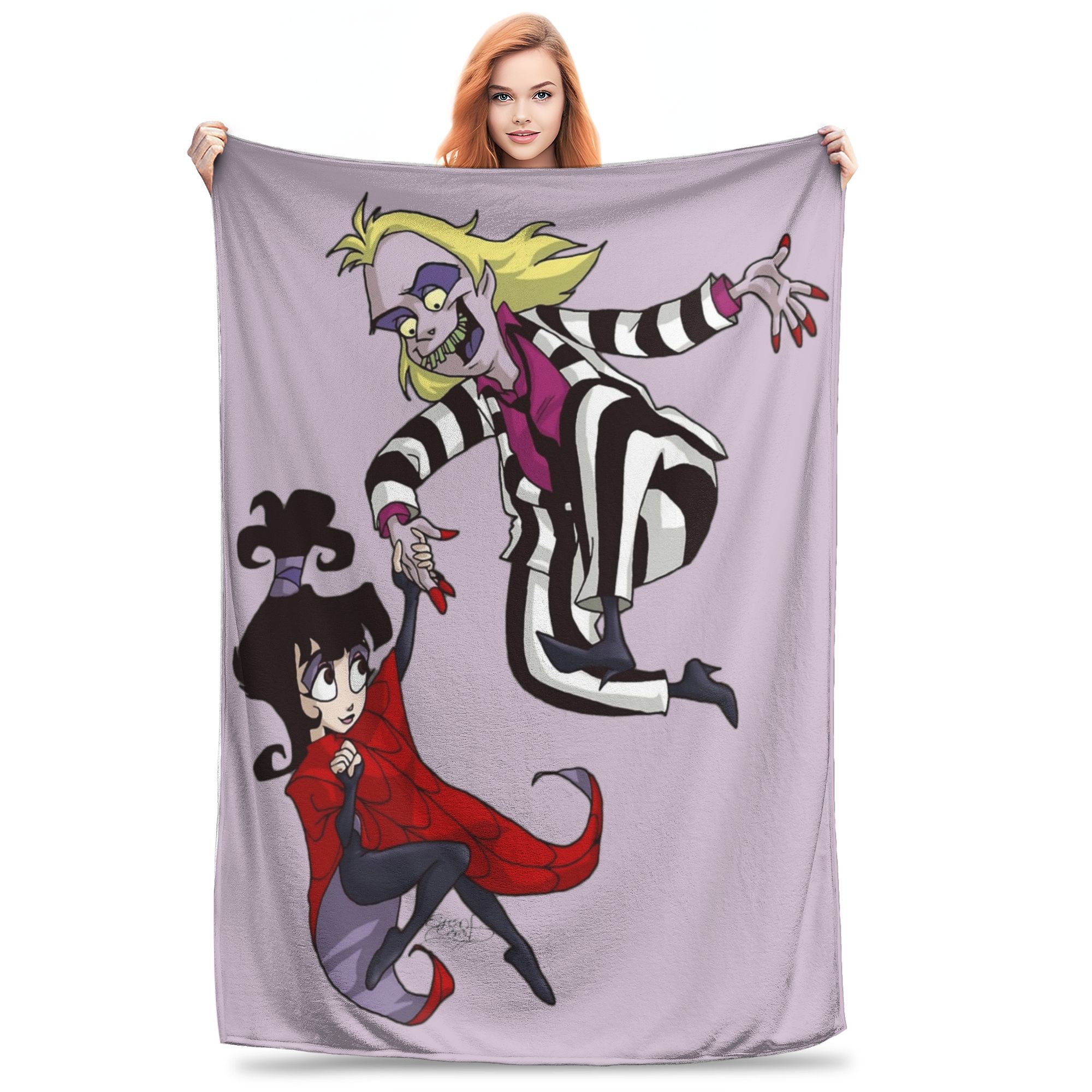 B-Beetlejuice Horror Movie  Blanket Super Soft Warm Betelgeuse Throw Blankets for Bed 50x60 Inch Multi-size Bedding Throws 30x40in