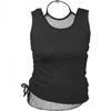 Spiral Direct Womens/Ladies 2 In 1 Mesh Tie Neck Top
