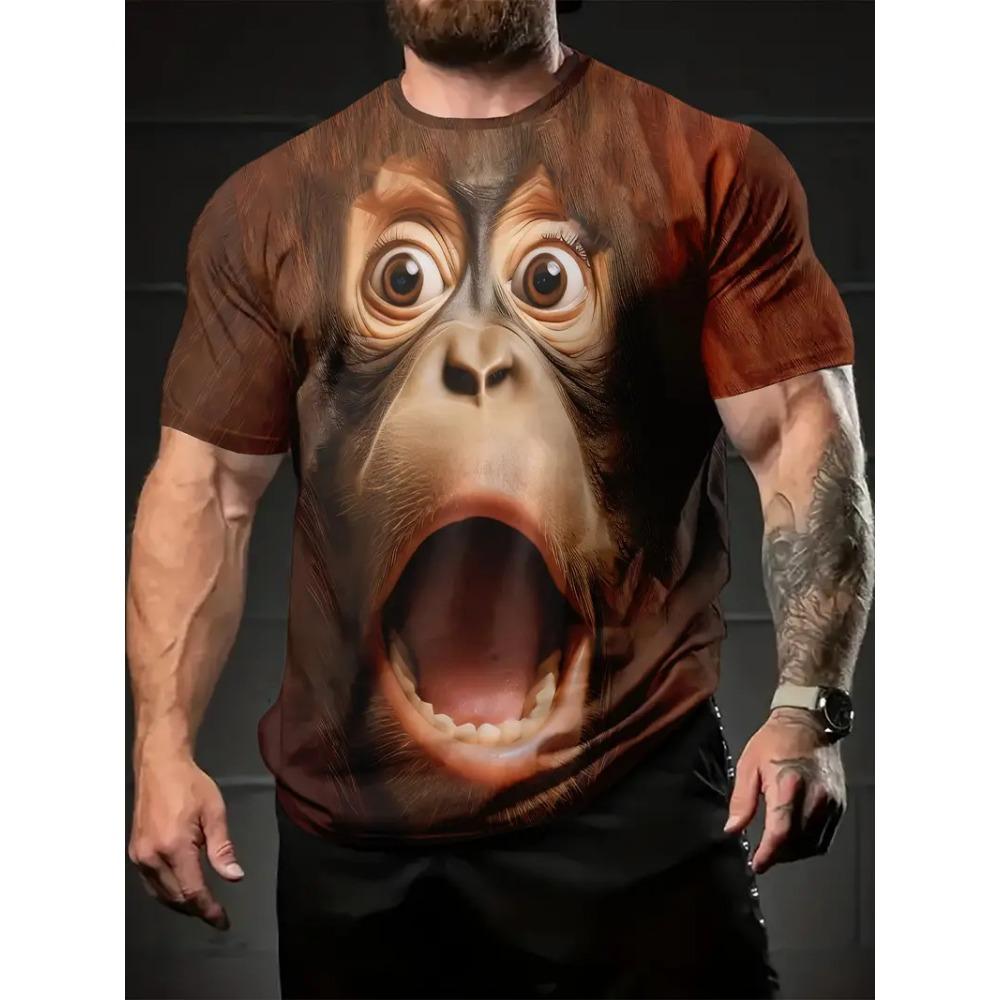 Funny Animal Cat 3D Print Men's T-Shirt Summer Harajuku Animal Graphic T Shirts Outdoor Casual Plus Size Tees Top Women Clothing