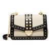 Michael Kors Sac bandoulière en toile Soho avec cuir, Sac bandoulière femme Noir et Blanc 30T1G1SL5C-NAT-BLK