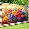2D Colorful Rose Hydrangea Backdrop for Wedding Photography