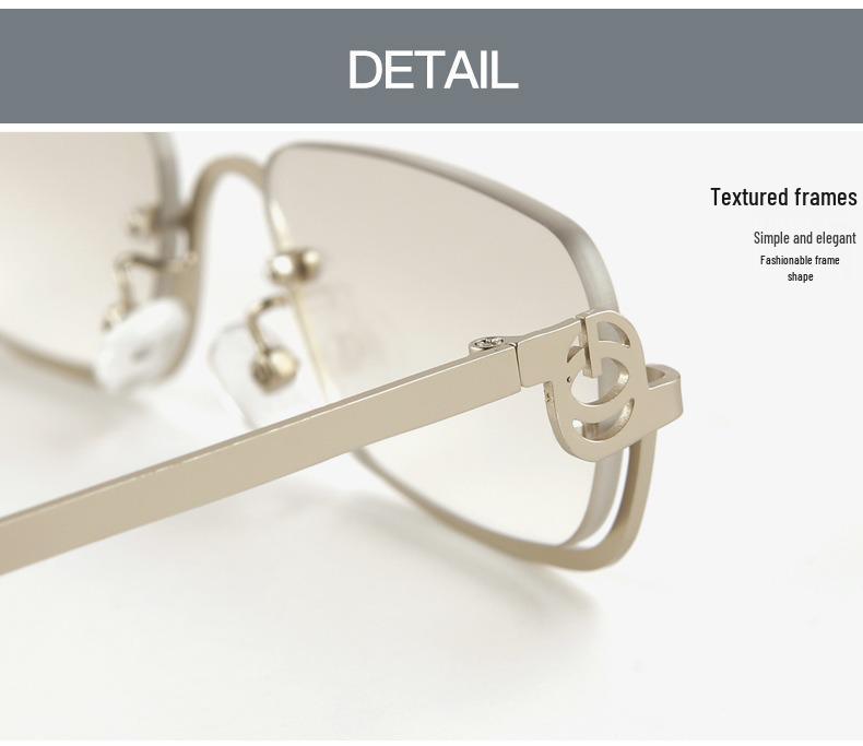 High-End Square Frame Sunglasses - Unisex Metal Hollow Design, Trendy European & American Style