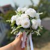 Artificial Vintage Flowers Bouquet Wedding Ceremony Bouquet Beautiful Bouquet for Bridal Shower Ceremony