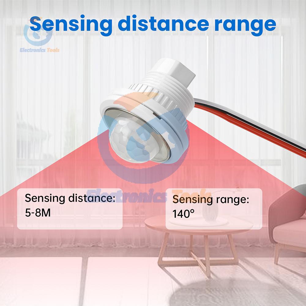 PIR Infrared Human Body Motion Sensor Switch Lens Design 5-8M Detection DC 3.5-24V Light Control Detector Module Home Indoor