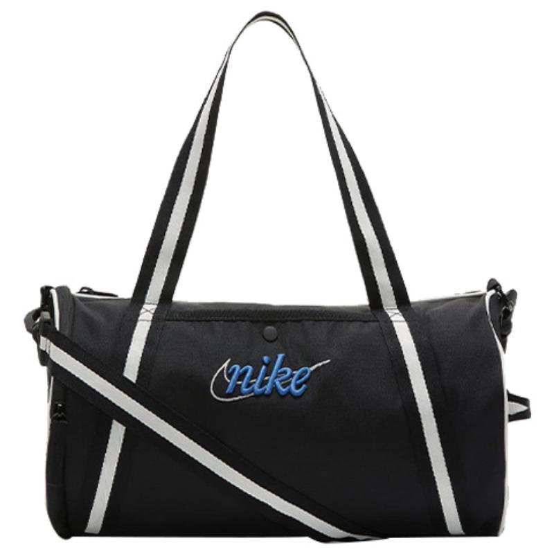 

Nike Heritage Polyester Portable One Shoulder Crossbody Gym Bags Large Size Unisex Black Casual DR6261-010 чёрный