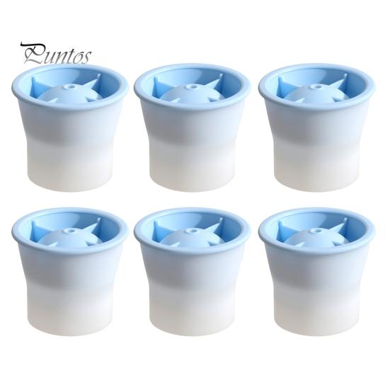 6Pcs Ice Tray Silicone Sphere Ice Mold Maker Food Grade Easy Release Ice Cube Mold with Lids Stackable Spherical Ice Makers