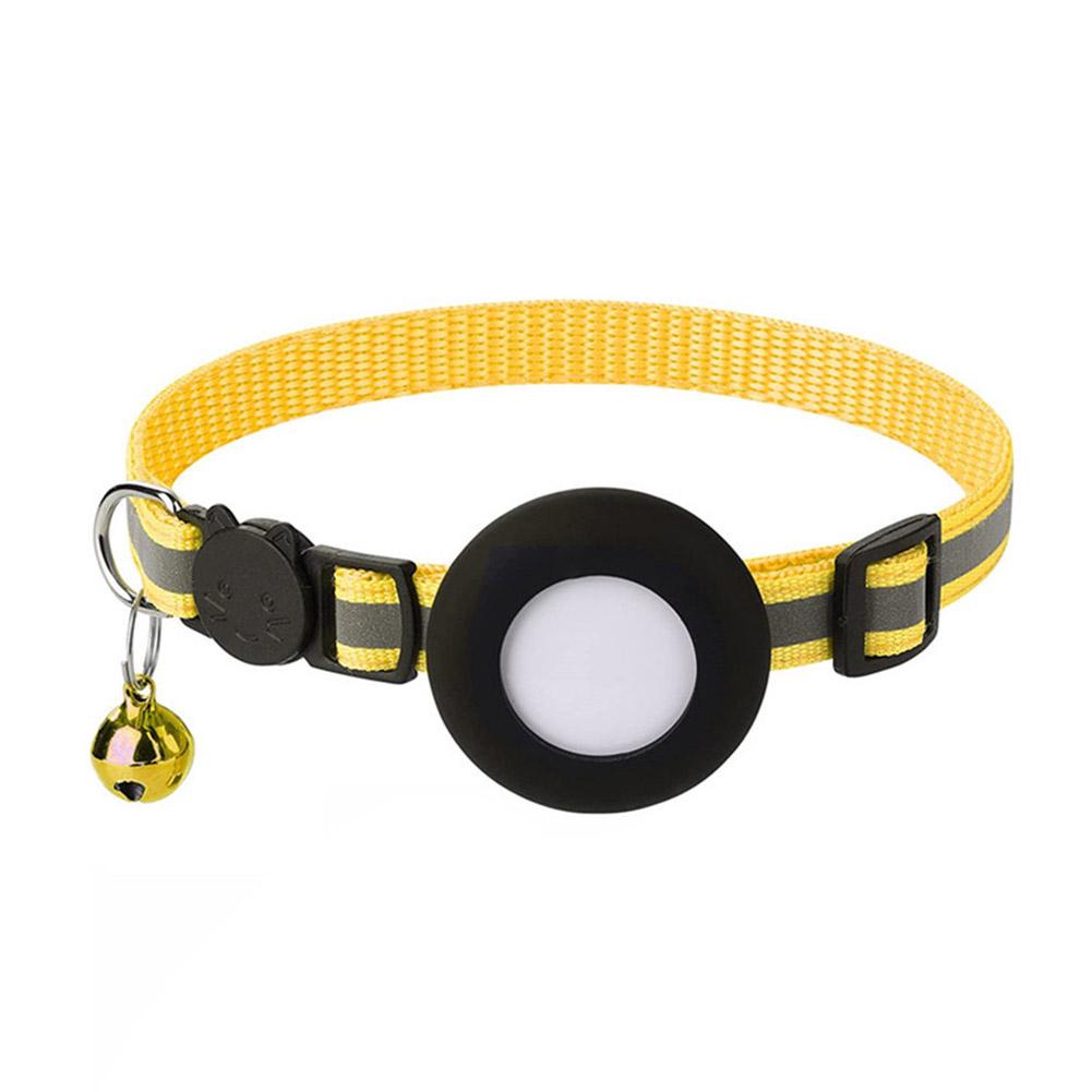 Pet for GPS Holder With Bell Cute Reflective Address Bird Cat Night Footprint Collar Not Include GPS or Other