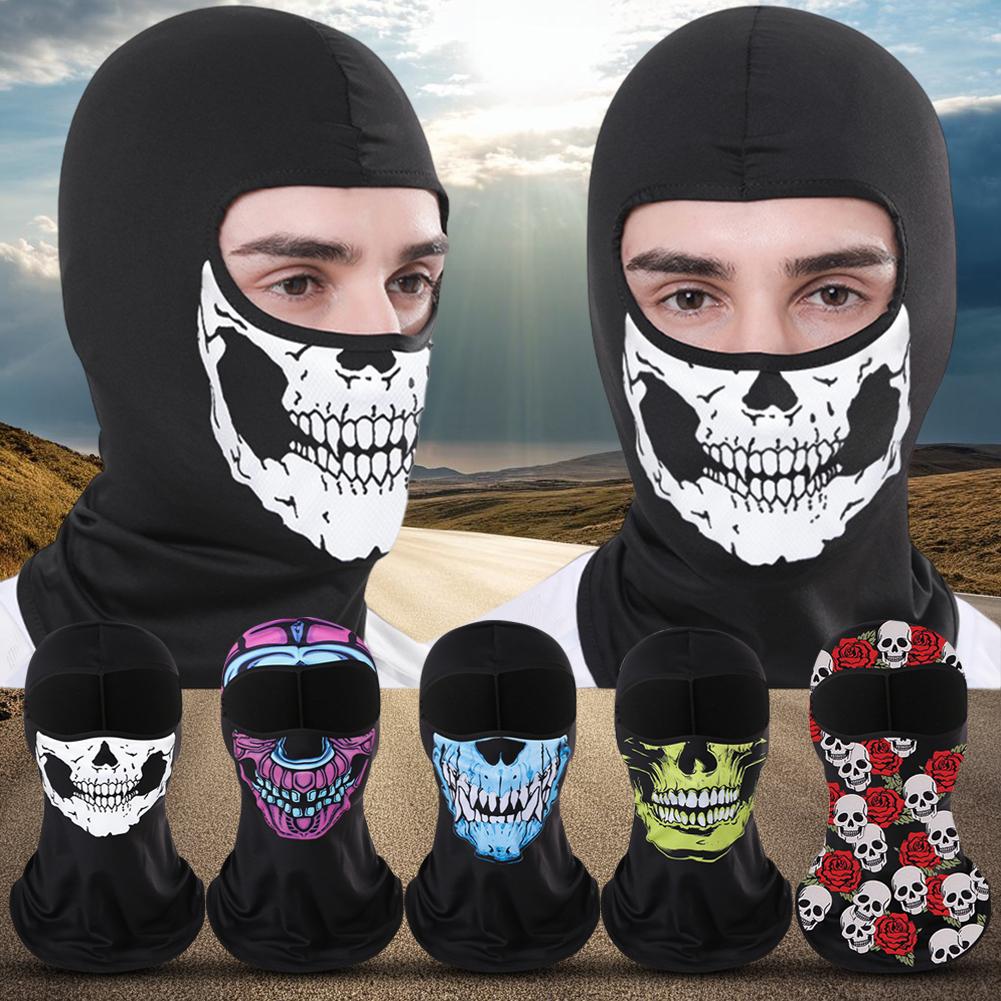 Unisex Balaclava Ghost Face Mask Scary Skeleton Skull Face Mask for Halloween Cosplay Mask for Outdoor Sport Motorcycle Facemask