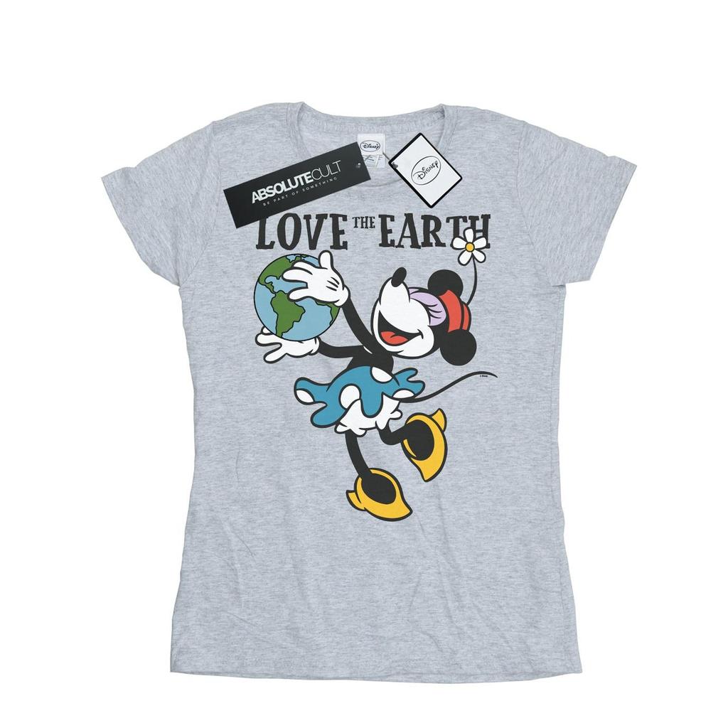 Disney Womens/Ladies Mickey Mouse Love The Earth Cotton T-Shirt