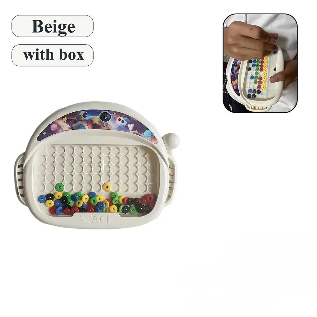 Children's Magnetic Doodle Board with Pen & Beads Drawing Toy for 3-8 Years Kids Educational Boy Girl Montessori Gift Boys Girls