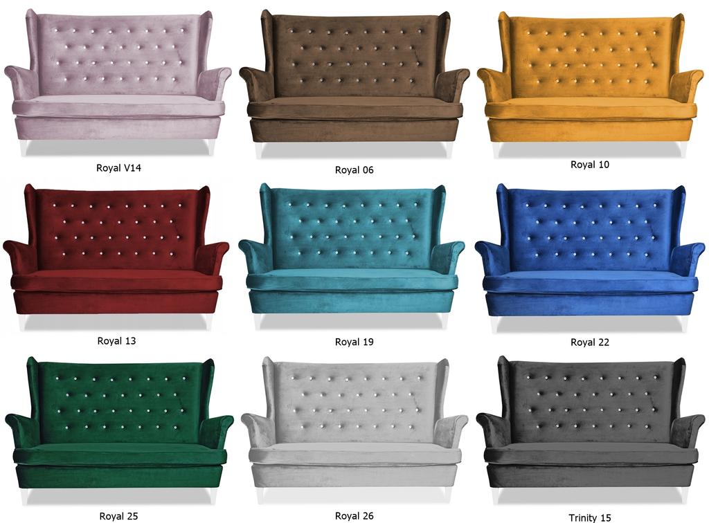 Sofa kanapa uszak Diana skandynawska nie rozkładana Family Meble welwet