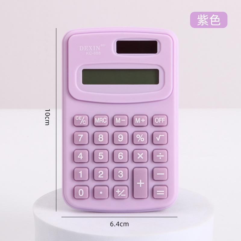 Cute Cartoon Mini Portable 8 Digit Calculator For Student Office Daily Use