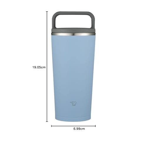 Zojirushi Thermos (ZOJIRUSHI) 300ml Fog Blue Water Bottle with Lid, Tumbler with Lid, Seamless Lid, Handle, Integrated Lid and Gasket, Easy To Clean,
