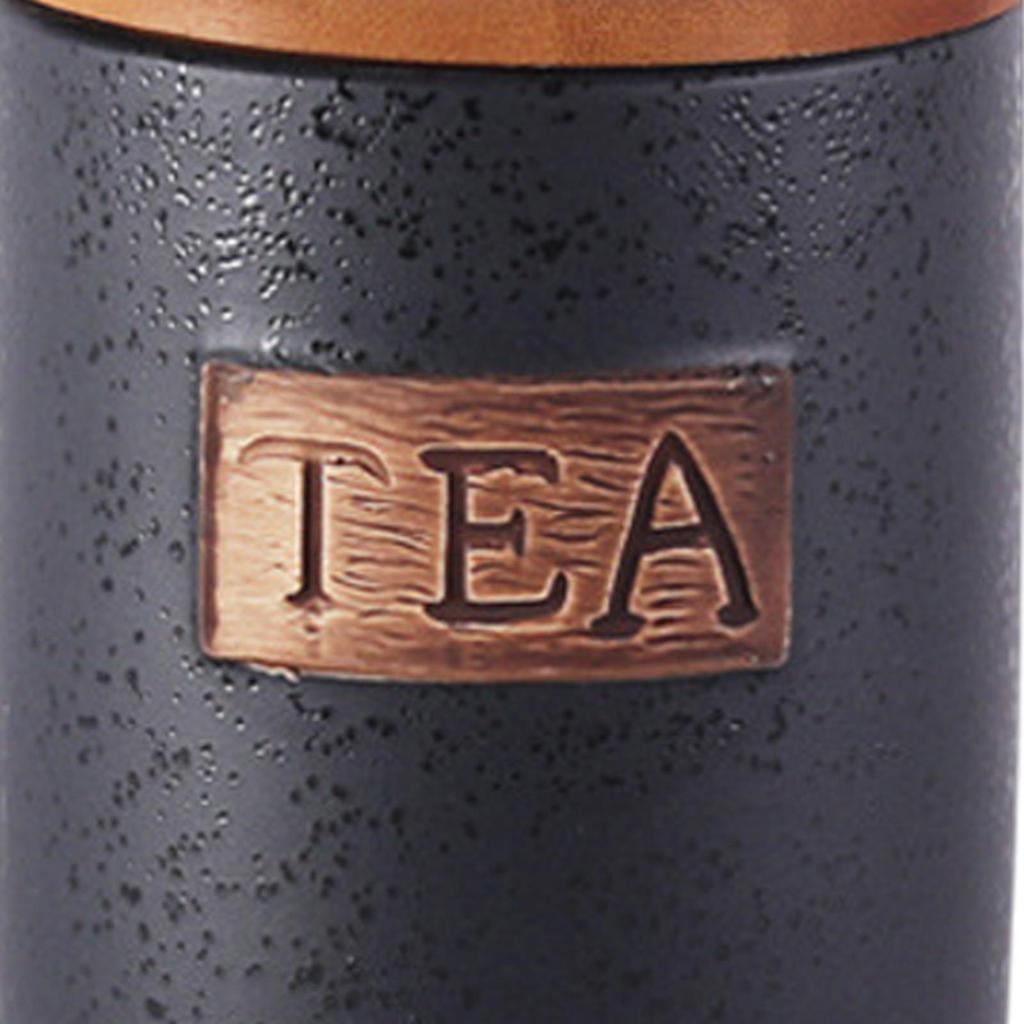 Ceramic Storage Container Holder with Wood Lid Ornament Kitchen Canister Food