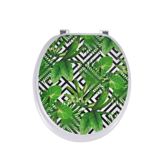 Abattant WC - L3C - Geo Tropic - MDF - Charnières Métal - Vert