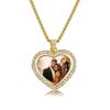 European Hip Hop Personalized Round Photo Men's Necklace