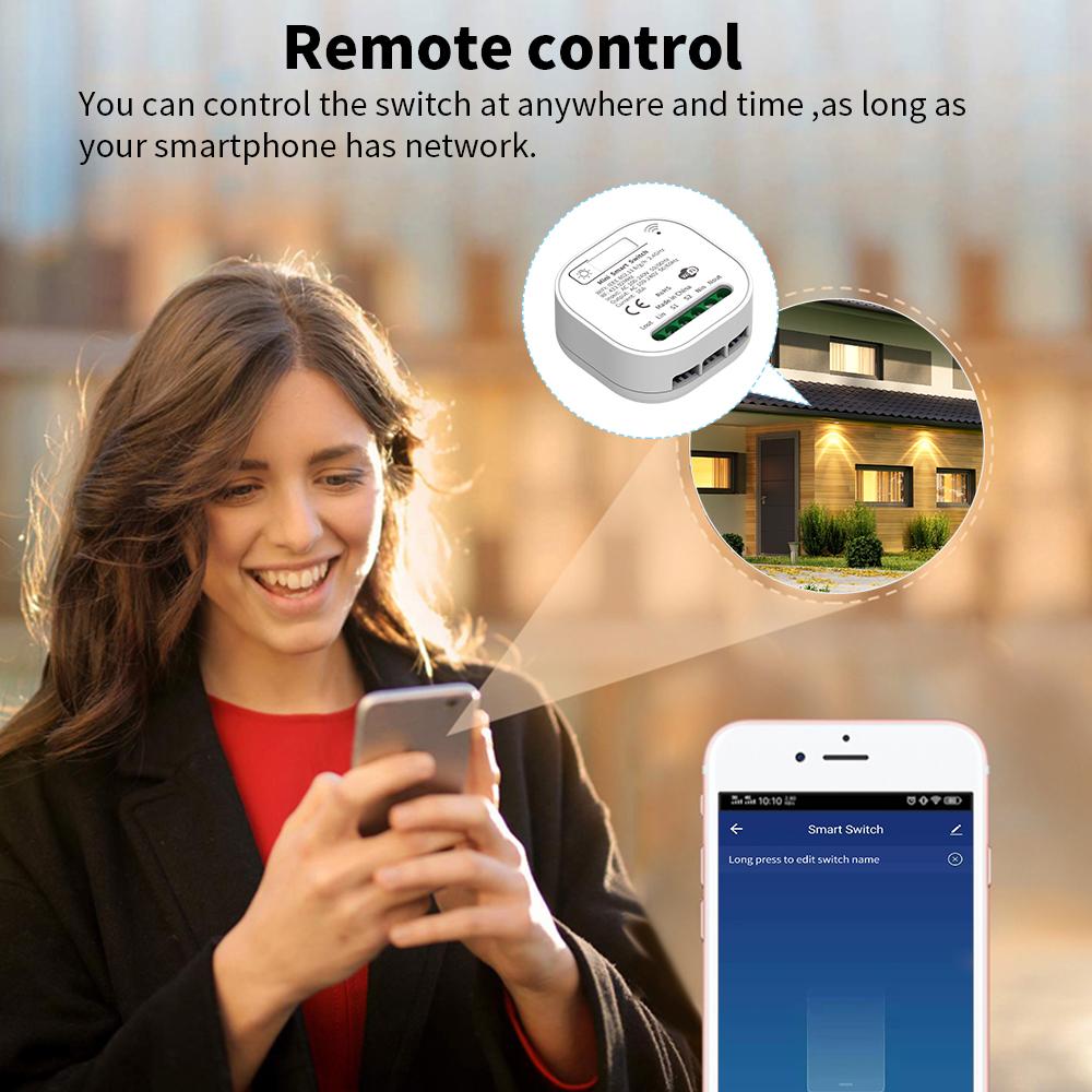 For Tuya Wifi RF 433 MHz Wireless Remote Control Switch Module Self Powered No Battery Needed Alexa Compatible Wall Switch 16A M