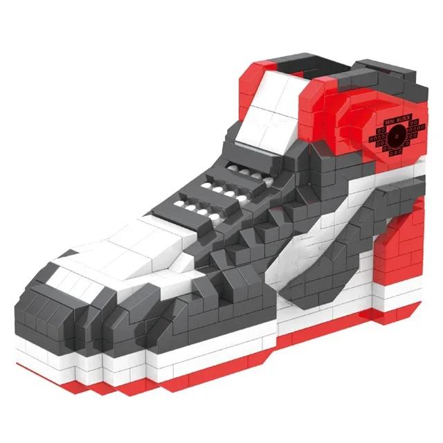 Mini Sports Basketball Shoes Building Blocks Sneakers Figure DIY Assembly Bricks Toys For Children Boys Birthday Christmas Presents
