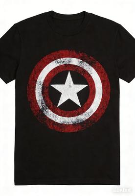 Maglietta Captain America Scudo Marvel Uomo e Donna Estate Puro Cotone Abbigliamento Moda Casual Manica Corta T-shirt Street Wear