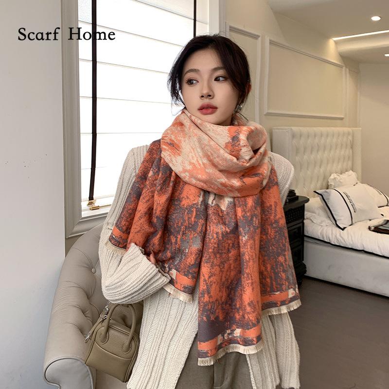 

Высококачественные роскошные кашемировые шарфы, утолщенный теплый шейный шарф для женщин