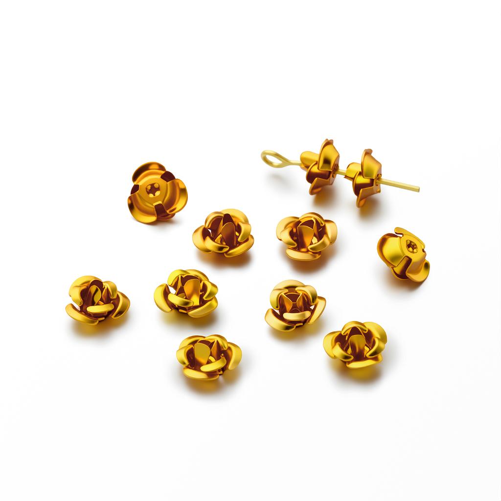 30/50pcs 7/9/11 mm Aluminum Flower Spacer Beads Colorful Loose Bead for Bracelet Earrings Jewelry Making Accessories