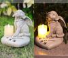 Pet Angel Dog Gravestone: Resin Garden Statue Ornament