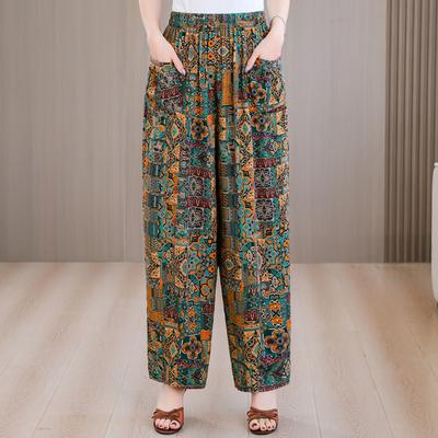 Pantaloni Estivi da Donna Abbigliamento Taglie Forti Casual Vita Alta Pantaloni da Donna