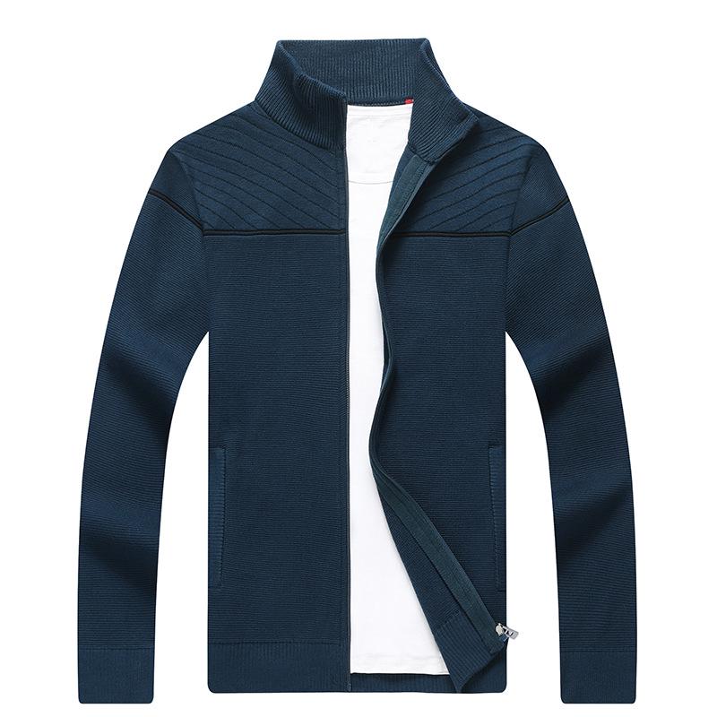 Buy Men's Knitted Cardigan Loose Long Sleeve Men's Fashion Youth Stand