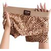 FitonTon Men's Underwear, Pure Cotton, 10A Antibacterial Crotch, Loose-Fitting Breathable Boxer Briefs, Flat-Angle Shorts, 3 Pairs, Size L