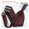 Men's Formal Arrow-Shaped Tie - Italian Handmade Rolled Edge, Three-Fold Pleat, Perfect for Weddings & Suits