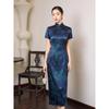 Old Shanghai improved cheongsam retro Republic of China style side eight buttons slim waist daily wear dress high-end atmosphere