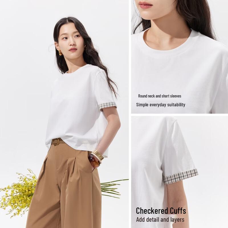 VEROMODA Women's Pure Cotton Round Neck T-Shirt