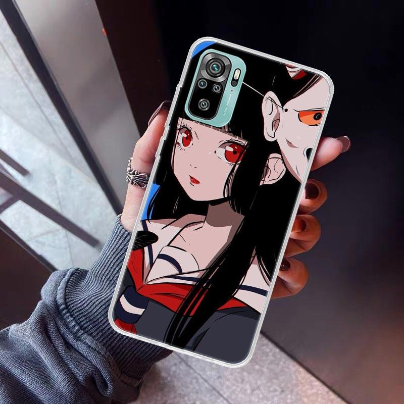 Japanese Style Anime Phone Case For Xiaomi Redmi Note 10 11 12 13 14 15 Pro Plus 11S 12S 14S 11T 11E 10S Soft TPU Back Cover Red
