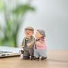 5in Grandpa Grandma Cake Making Statue  Living Room Shelf Decoration