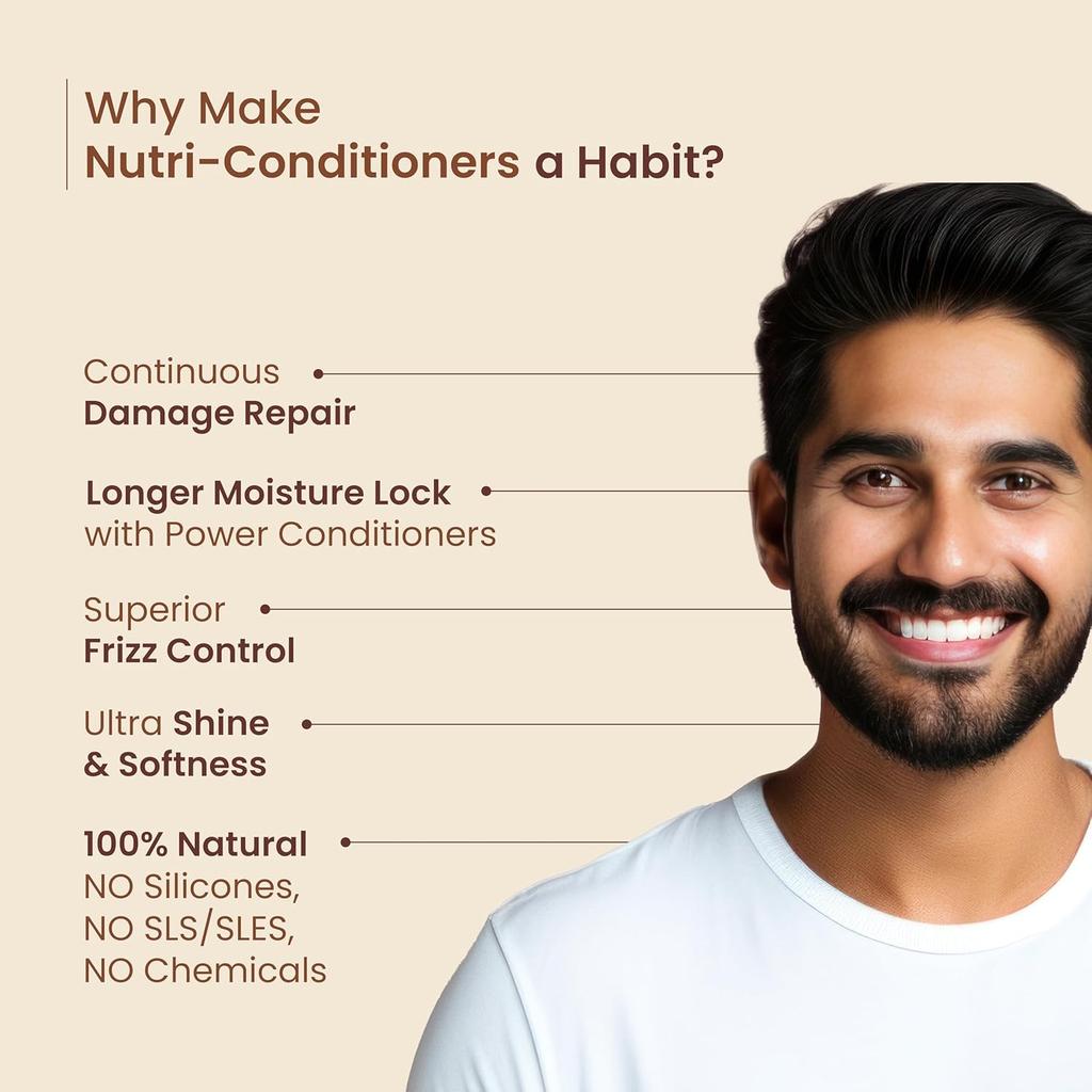 Nat Habit Castor Black Seed Shampoo250ML & Conditioner 150ML Set For Men Natural Ayurvedic Hair Care Routine For Healthy Growth