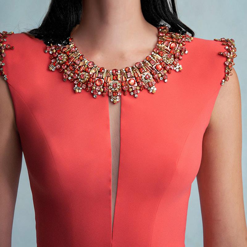 High Street Fashion Spring 2026 Rhinestone Mesh Beaded Vest Dress