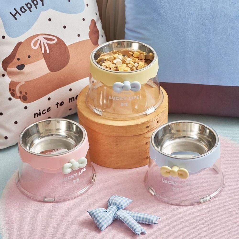 Stainless Steel Pet Slow Feeder Bowl 2 in 1 Dog Bowls Cat Food Bowl for Small Medium Dogs & Cats