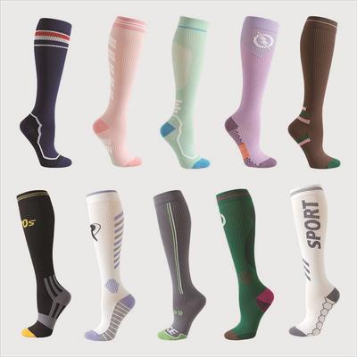 Socken Damen Sport Drucksocken Frühlingsstrümpfe Schweißabsorbierende rutschfeste atmungsaktive Deodorant-Kompressionssocken Wadensocken