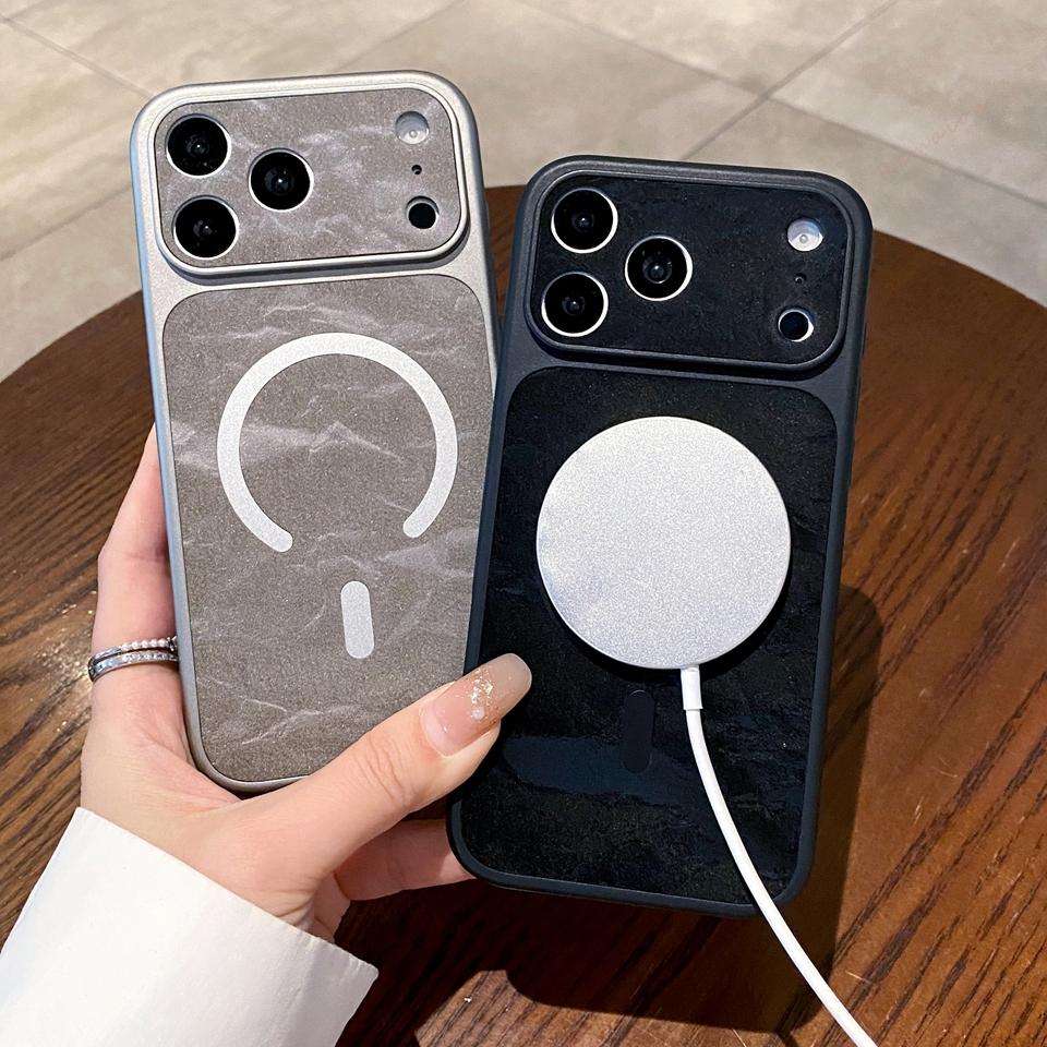 Big Windows Magnetic Phone Case For iPhone 17 13 14 15 16 Pro Max 17Pro 16Pro Magsafe Official Wireless Charge Protector Cover
