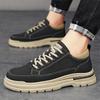 Autumn New Men's Leather Martin Shoes British Platform Versatile Casual Shoes Tooling Sports Live Labor Insurance Men's Shoes