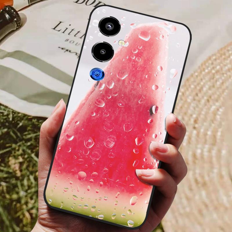 For Tecno Pova 4 Pro Case Cool Painted Silicone TPU Soft Cover for Tecno Pova4 Pro Cases Pova 4Pro Black Protective Phone Shells