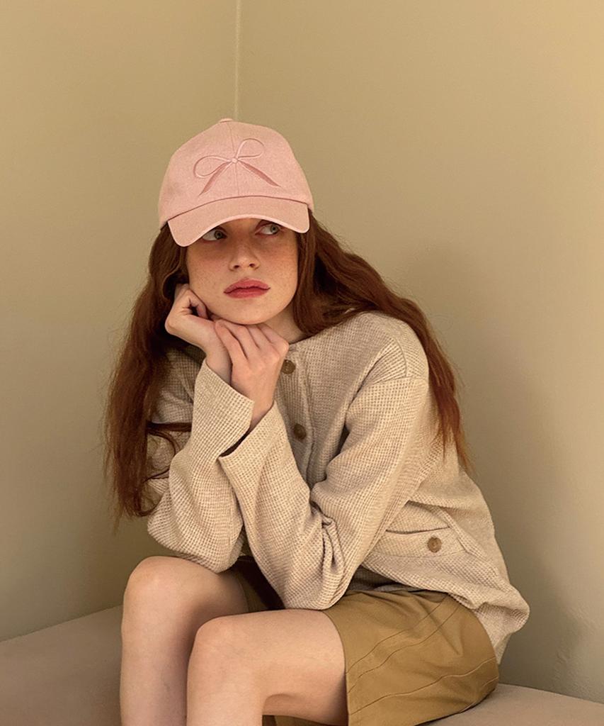 UBEIGE Ribbon Pigment Ball Cap (Pink)
