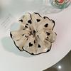 Beige Fashionable Large Hair Tie: Temperamental Yarn Ball Head Accessory for Women